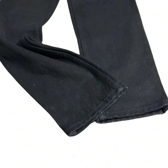 Black jeans,Calvin Klein NWT 🇨🇦 Y2K ,vtg classic,Waist 25 ,high rise 11”,biker - Picture 4 of 9
